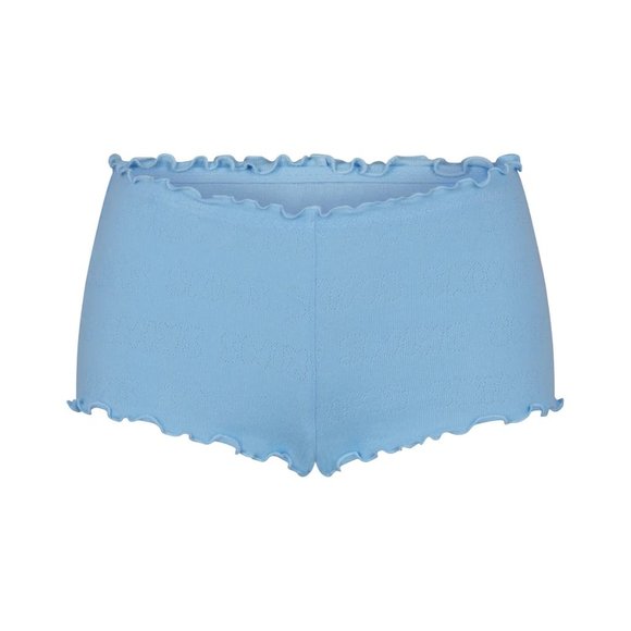 SKIMS Pants - Skims Logo Pointelle Mini Short - Iris Blue